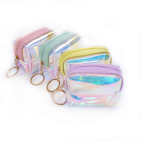 Mini transparent beauty bag .